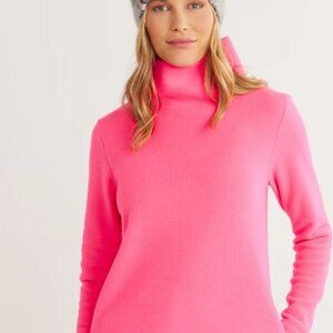 Dudley Stephens Baldwin Turtleneck In Terry Fleece Pink Size SZ S Small